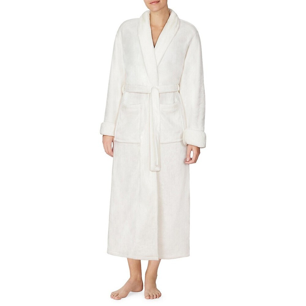 Heritage Women's Replen Plush Robe in Camp Ivory size L very soft